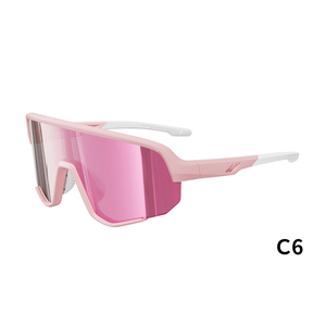Nouvelles lunettes de soleil de sport UV400 étanches, anti-lumière bleue et anti-polarisation, pour la randonnée en montagne, le cricket et le cyclisme, surdimensionnées, blanc/gris - Product Image 4