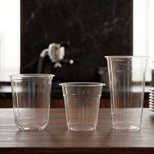 Quang Quan Transparent Disposable Single Wall <b>Plastic</b> <b>Cups</b> 12oz-24oz 95mm Diameter PP for Hot/Cold Beverages Milk Tea Juice - Product Image 2