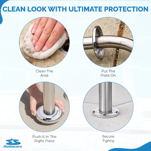 แผ่นปิดฐานยึดบันไดสระว่ายน้ำ - แผ่นปิดตกแต่งสำหรับบันได - Product Image 3