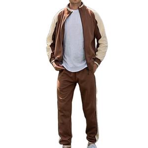 Conjuntos de Chándal con Capucha para Hombre, Liquidación, Manga Larga, Cierre Completo, Traje Deportivo de 2 Piezas, 100% Algodón, Azul Cielo, 10 (XL) - Product Image 1