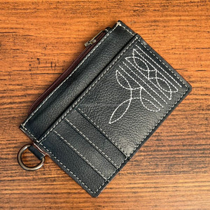 Tarjetero de cuero auténtico para mujer, billetera Stich para botas, monedero pequeño de cuero genuino, gran oferta de moda, monedero Unisex - Product Image 3