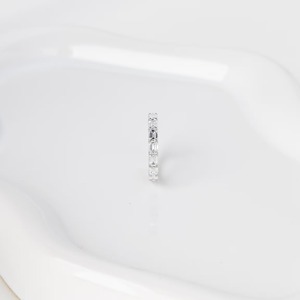 2.5CT East West Emerald Cut Lab Grown Diamond Wedding Band, Full Eternity <b>Ring</b> in 14K Gold, Elegant <b>Stacking</b> <b>Ring</b> Gift - Product Image 3
