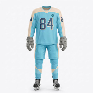 ชุดยูนิฟอร์มฮอกกี้น้ำแข็งสำหรับผู้ชาย เสื้อเจอร์ซีย์และกางเกงผ้าที่ทนทาน ระบายอากาศได้ดี สวมใส่สบาย เหมาะสำหรับการฝึกซ้อม การแข่งขัน และทีม - Product Image 1
