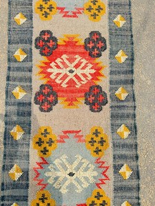 Rustic Southwestern Kilim <b>Runner</b> Carpet Wool Jute Handmade Tribal Floor <b>Rug</b> Boho Entryway Farmhouse Hallway Corridor Decor - Product Image 4