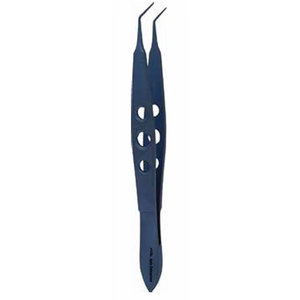 Surgical Precision Instrument 7 mm Tying <b>Platform</b> Ophthalmic Microsurgery CE McPherson Angeled Micro-Tying Forceps Manual 11 cm - Product Image 1