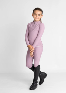 Chemise de base élégante pour enfants pour l'équitation, tissu extensible doux, coupe adaptée à l'équitation, confortable, de haute qualité, sous-vêtements de base pour l'équitation - Product Image 5