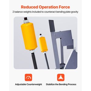 Plegadora de Chapa Metálica de 48 Pulgadas, Capacidad para Acero Suave de Calibre 12, Máquina Plegadora de Metal Ajustable de 0-135 Grados, Máquina Plegadora de Chapa Metálica - Product Image 5