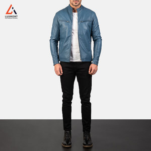 Chaqueta de cuero elegante para hombre con cierre de cremallera y diseño ajustado para uso casual, chaqueta de invierno para hombre - Product Image 4
