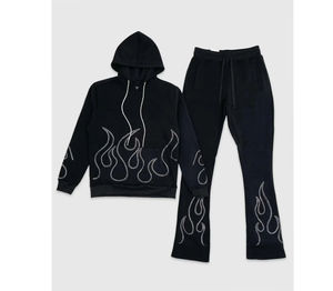 Conjunto Deportivo Informal Ligero Unisex Personalizado, Sudadera con Bordado Desgastado, Pantalones Deportivos Anchos, Transpirables, Trajes Deportivos de Verano - Product Image 1