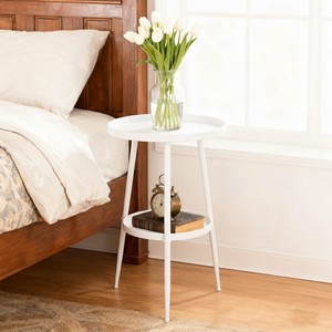 Linea METAL <b>SIDE</b> <b>TABLE</b> WITH WOOD TOP METAL PLANT STAND <b>TABLE</b> FLOWER STAND WITH <b>TABLE</b> TOP <b>SMALL</b> <b>SIDE</b> <b>TABLE</b> METAL - Product Image 1