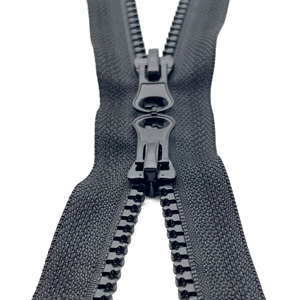Fermeture éclair en plastique bidirectionnelle pour vêtements, longueur personnalisée, fermeture éclair en résine à verrouillage automatique pour vêtements et vestes - Product Image 1