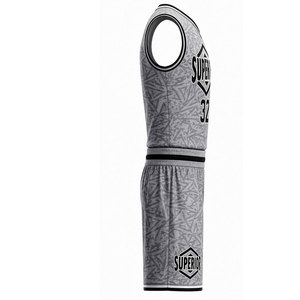 Uniforme d'équipe de basketball haut de gamme avec tissu en mesh léger, logos personnalisés et confort amélioré pour la performance - Product Image 3