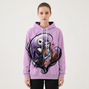 Purple <b>Halloween</b> Character 3D Printed Men’s Pullover <b>Hoodie</b> Regular Fit Casual Streetwear Autumn Hooded Sweatshirt - Product Image 2