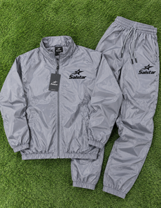 Conjunto Deportivo Personalizado Color Gris para Hombre, Chaqueta Cortavientos y Pantalones, Ropa Deportiva Ligera e Impermeable para Entrenamiento y Jogging, OEM ODM - Product Image 6