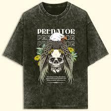 เสื้อยืดโอเวอร์ไซส์สไตล์วินเทจ ล้างสีแบบแอซิดวอช ผ้าเนื้อหนา พิมพ์ลาย สไตล์ฮิปฮอป - Product Image 4