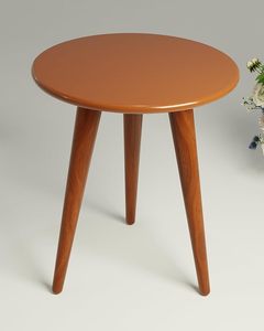 Table d'appoint ronde moderne en bois massif, table d'appoint trépied, table d'appoint en bois pour le salon, décoration intérieure - Product Image 2