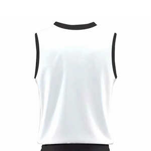 Maillot de basketball personnalisé blanc à fines rayures orange et bleues, uniforme 2026, kit d'équipe 2025 entièrement sublimé, vêtements de sport professionnels - Product Image 3