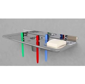 Stainless Steel Toothbrush and Soap Holder <b>Wall</b> Mounted Bathroom Organizer Toothbrush Stand Soap Dish Bathroom Accessories - Product Image 4