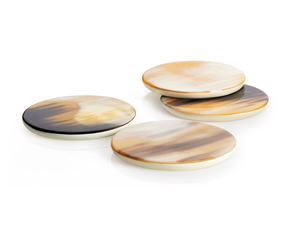 Colección de Posavasos de Cuerno de Búfalo Auténtico, Posavasos de Cuerno Rústicos y de Lujo para el Hogar, Elegantes Posavasos de Cuerno Hechos a Mano - Product Image 2