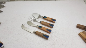 Home And Kitchen <b>Cheese</b> <b>Knife</b> Server <b>Set</b> With Resin Handle Best Quality Stainless Steel Flatware <b>Cheese</b> <b>Knife</b> Cake Server <b>Set</b> - Product Image 5