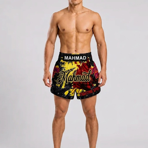 Ihr Logo Hochwertige Maßgefertigte Unisex Muay Thai Shorts MMA Kickboxen Grappling Shorts Trainingshosen - Product Image 3