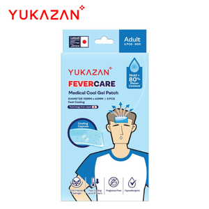 Yukazan Patch anti-fièvre pour adultes 6 unités Hydrogel Dispositif médical Classe I Soulagement rafraîchissant Haute qualité Marque officielle - Product Image 1