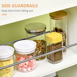 Carrello portaoggetti sottile a 3 ripiani con ruote, carrello multiuso stretto per cucina con lato scorrevole per piccoli spazi, bagno, lavanderia - Product Image 5