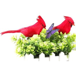 12 Piezas de Pájaros Artificiales de Color Rojo Cardenal con Plumas, Decoraciones para Árboles de Navidad con Clip para Adornos de Corona - Product Image 6