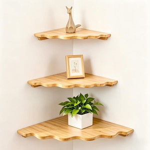 Estante Flotante de Pared Minimalista de Bambú para Plantas, Venta al Por Mayor - Product Image 5