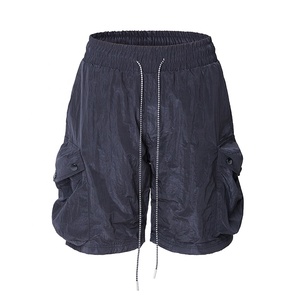Men's Olive Green <b>Cargo</b> <b>Shorts</b> With Drawstring Waist And Side Pockets Quick Dry Casual Wear - Product Image 3