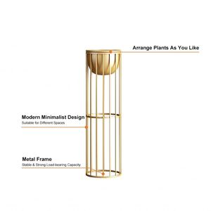 23.6 \ "moderna fioriera interna in metallo dorato con supporto per mobili da soggiorno o esposizione di piante - Product Image 4