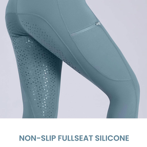 Pantalones de equitación de tela elástica y ajuste cómodo con material transpirable y tacto suave, pantalones de equitación OEM - Product Image 6