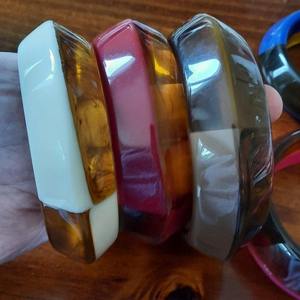 Brazaletes de Resina Hechos a Mano, Accesorios de Moda Premium para Mujer, Calidad de Exportación al por Mayor, Impresión Digital, Tinte Liso TCE - Product Image 1