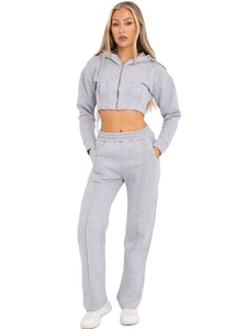 Conjunto Deportivo Informal Negro para Mujer, Sudadera Corta con Capucha y Pantalones Jogger Ajustados, Ropa Deportiva Cómoda - Product Image 5