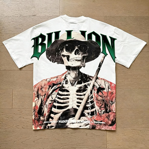 Camiseta de Manga Corta para Hombre, Bordada, Corte Regular, Cuello Redondo, Tejido de Punto, 100% Algodón, Transpirable, Color y Logotipo Personalizables, 240g - Product Image 3