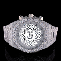 Montre en diamant Moissanite de luxe, haute qualité, personnalisée, style hip-hop entièrement sertie, 41 mm, mécanique ETA, acier inoxydable