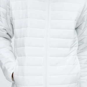 Veste matelassée en toile écologique respirante, imperméable et coupe-vent pour homme, avec rembourrage en coton, col montant et fermeture éclair - Product Image 4