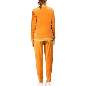 OEM Service Winter Velour 2 Piece Tracksuits Logo Custom Solid Pattern Wholesale <b>Jogging</b> <b>Suit</b> For Ladies - Product Image 2