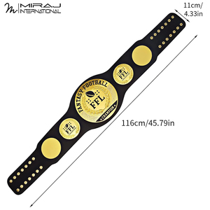 Cinturón de Campeón Personalizado Premium, Doble Capa de Metal, Correa de Cuero, Cinturones de Trofeo para Lucha Libre y Boxeo, Venta al Por Mayor - Product Image 2