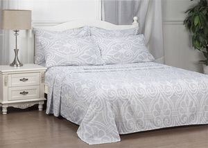 Parures de draps imprimées modernes pour la maison, ensemble de literie en polyester 4 pièces - Product Image 5
