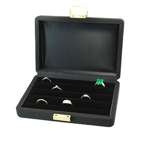 Petite boîte de rangement pour bijoux en brocart japonais rectangulaire, intérieur en velours, finition en papier imprimé, 180x120x50mm, Saint-Valentin - Product Image 2