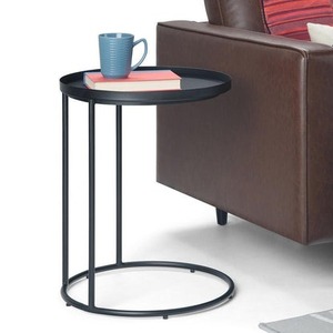 Mesa de centro redonda moderna de metal Aria con diseño minimalista para muebles de sala de estar - Product Image 3