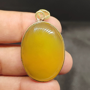 Hermoso Colgante de Piedra Preciosa de Ónix Amarillo Natural de Primera Calidad, Colgante Chapado en Oro, Bisel para Colgante, Joyería, Collar - Product Image 1
