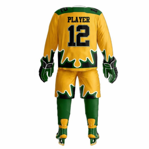 Conjunto de Uniforme de Hockey sobre Hielo Sublimado Personalizado para Hombre, Jersey y Pantalones de Poliéster Transpirable, Kits de Hockey para Entrenamiento de Invierno, OEM - Product Image 3