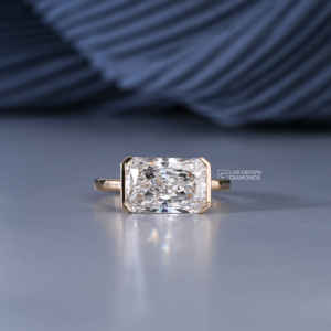 Anillo de Moissanita de Corte Radiante de Lujo para Mujer, Plata de Ley S925, Joyería de Compromiso y Boda, Chapado en Oro Amarillo, 4.52ct - Product Image 2