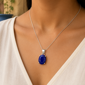 Pendentif en forme de crayon en spirale en lapis-lazuli, forme hexagonale, design religieux, collier unisexe pour anniversaire - Product Image 5