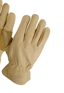 Leather Safety <b>Gloves</b> Full Texture Smooth Anti-Slip Gathered Cuff General Purpose Abrasion Resistance - Product Image 5