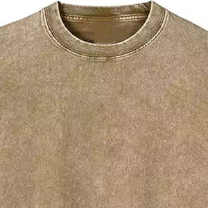 Oversized Washed Men's T-Shirt High Quality 300gsm Vintage Design Solid Pattern Digital Printing 100% Cotton Acid Wash T-Shirts - Product Image 2