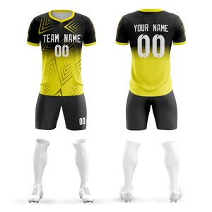 Maillot de foot personnalisé respirant à manches courtes, ensemble de foot scolaire personnalisé, uniforme de foot pour adultes - Product Image 1