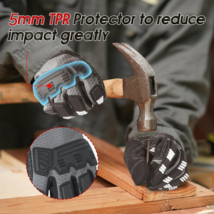 Guantes de Trabajo Mecánicos de Cuero Personalizados de Alta Calidad, Agarre Extra, Unisex, Dedos Completos, Guantes de Seguridad para Mecánicos - Product Image 2